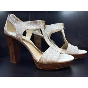 Michael Kors Women's Berkley T-Strap Platform Dress Sandals(PV21K) Size: US 9.5